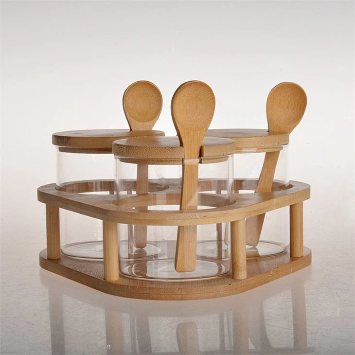 Skladovací dózy z bambusového víka