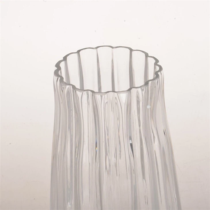 Hand Blown Transparent Flower Glass Vase/Crystal Vase