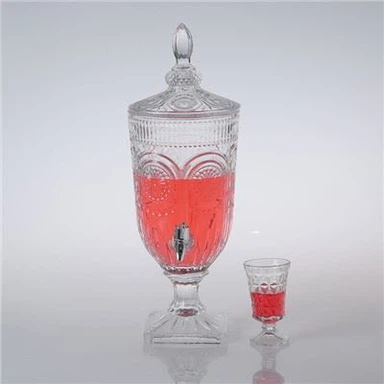 Elegantní skleněný dávkovač nápojů