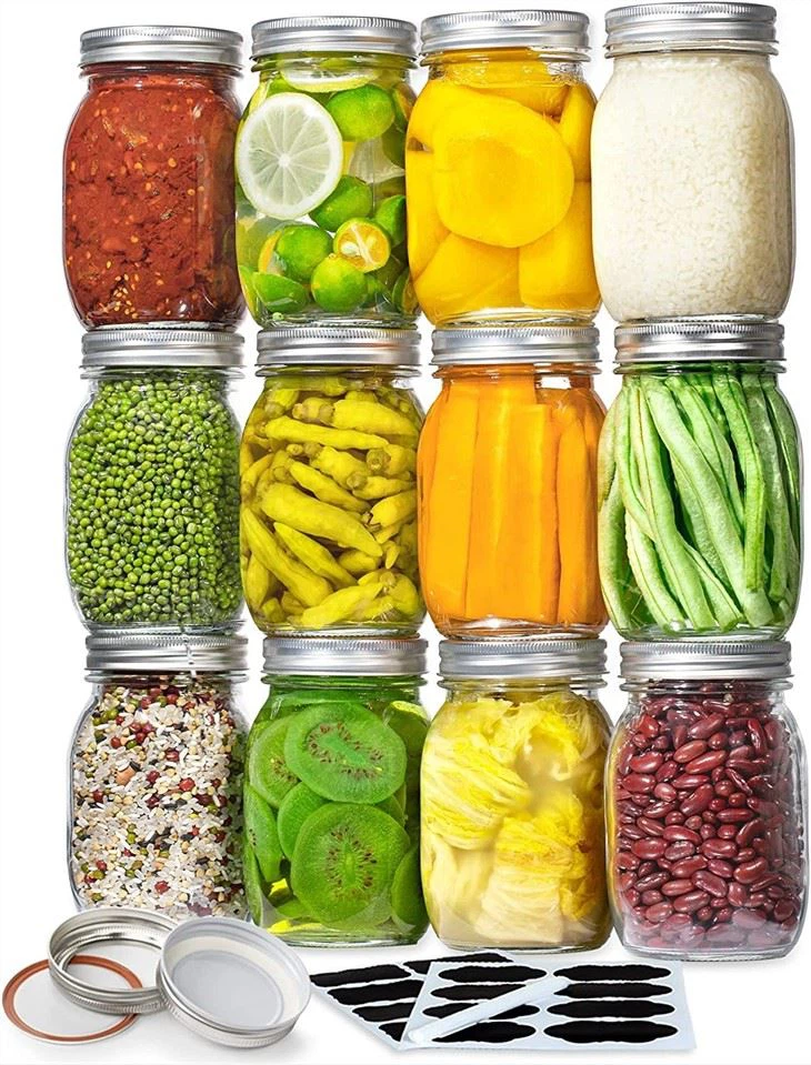 Glass Canning Jars With Metal Airtight Lids