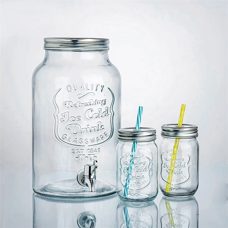 Glass Drinking Dispenser For Party