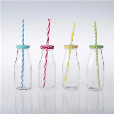 Barevné sklenice na pití Mason Jar